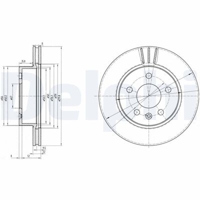 Brake Disc DELPHI BG3296