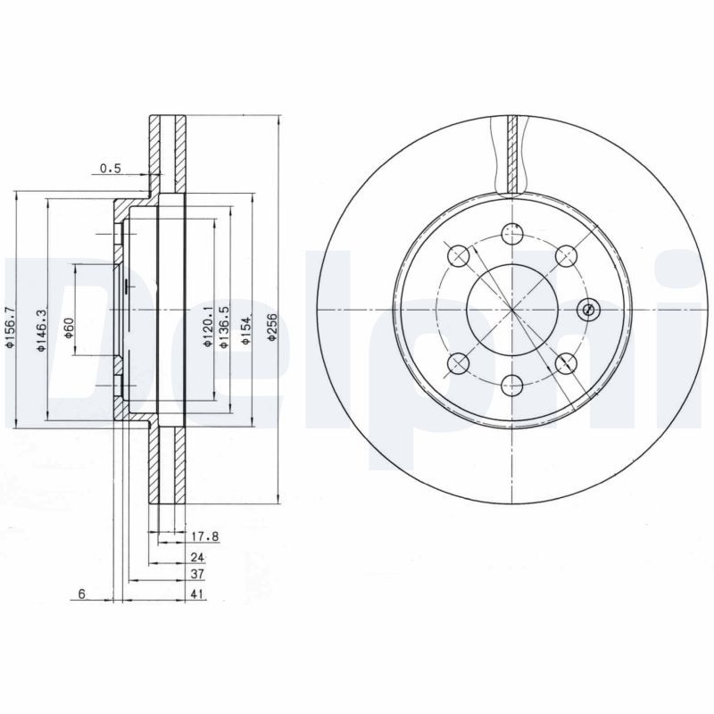 DELPHI BG3334 Brake Disc