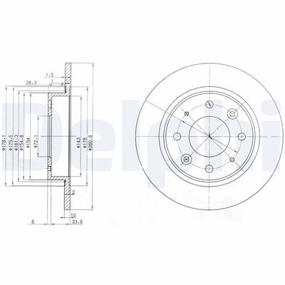 Brake Disc DELPHI BG3336