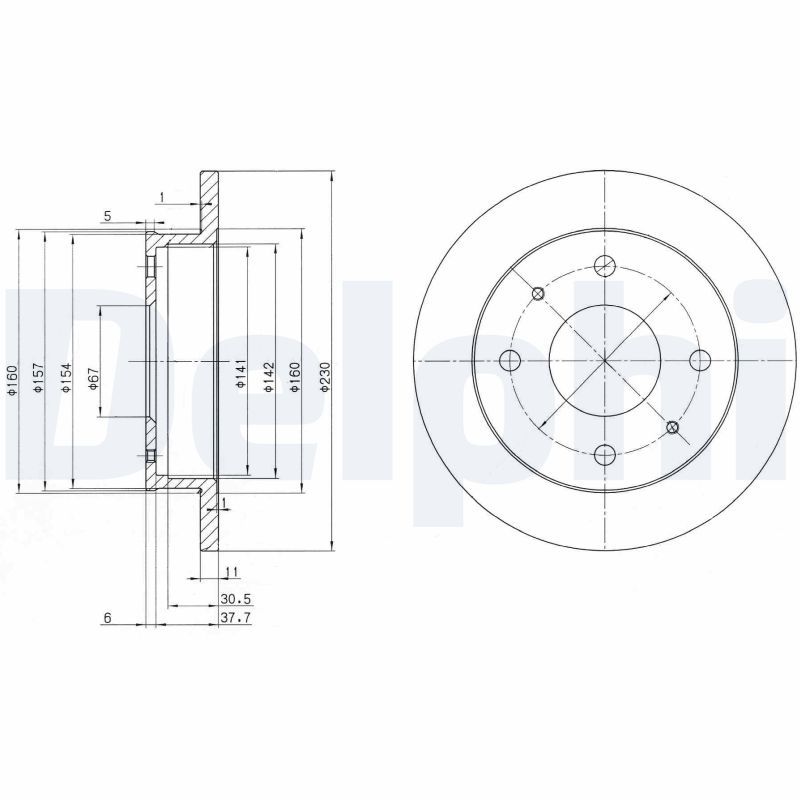 DELPHI BG3337 Brake Disc