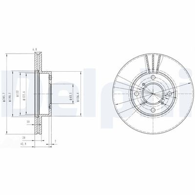 Brake Disc DELPHI BG3341