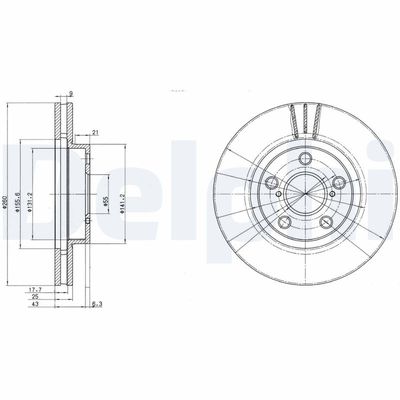 Brake Disc DELPHI BG3347C