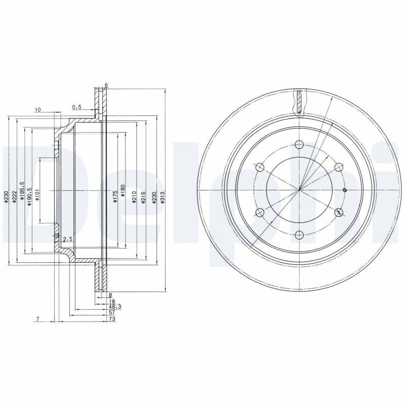 DELPHI BG3353 Brake Disc