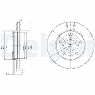 Brake Disc DELPHI BG3355