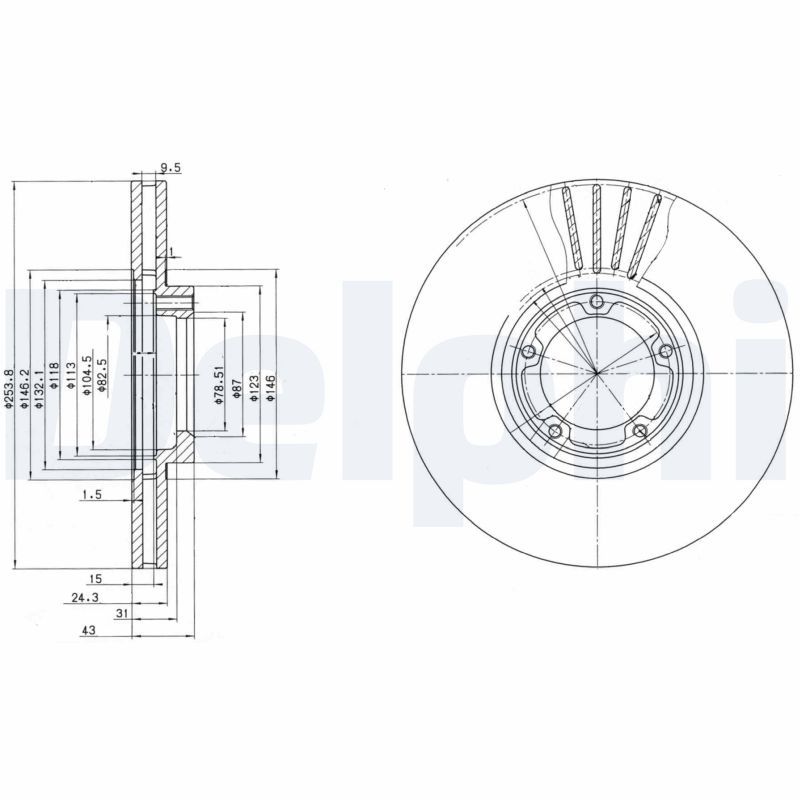 DELPHI BG3365 Brake Disc