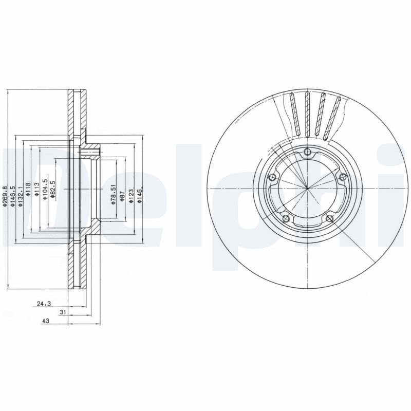 DELPHI BG3366 Brake Disc