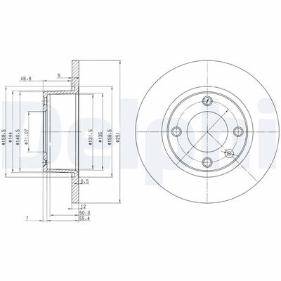 Brake Disc DELPHI BG3367