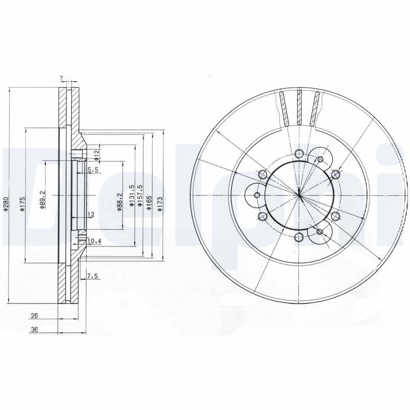 DELPHI BG3378 Brake Disc