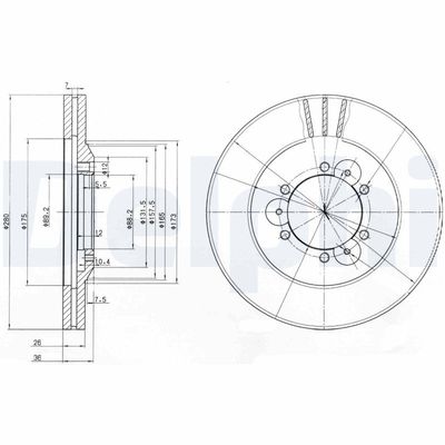Brake Disc DELPHI BG3378