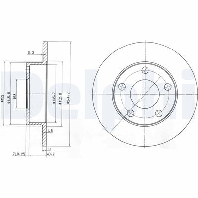 Brake Disc DELPHI BG3381