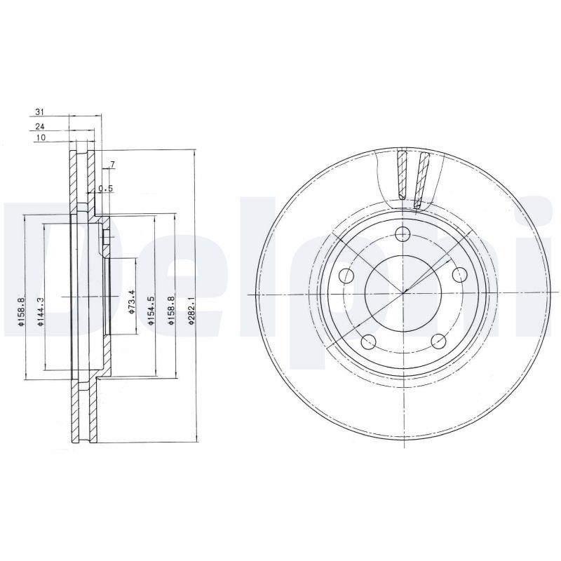 DELPHI BG3383 Brake Disc
