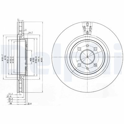 Brake Disc DELPHI BG3387