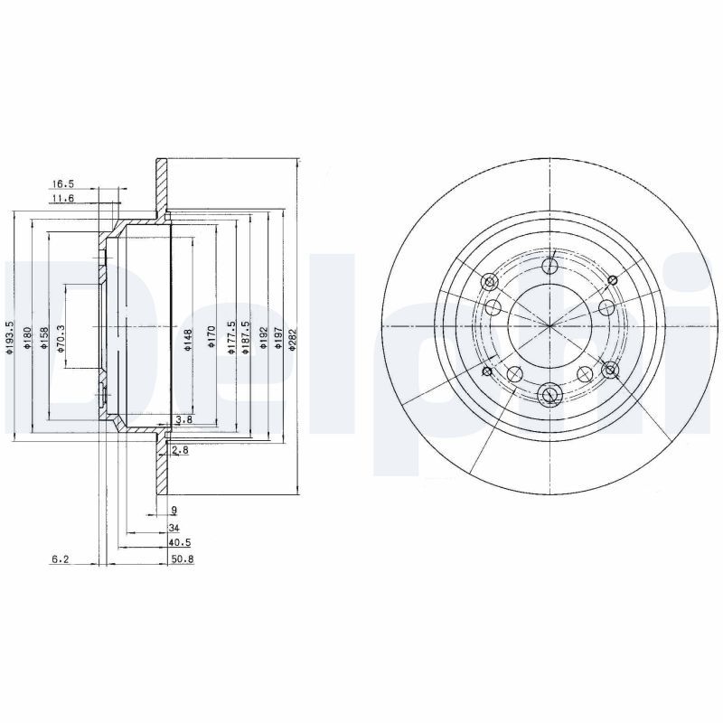 DELPHI BG3390 Brake Disc
