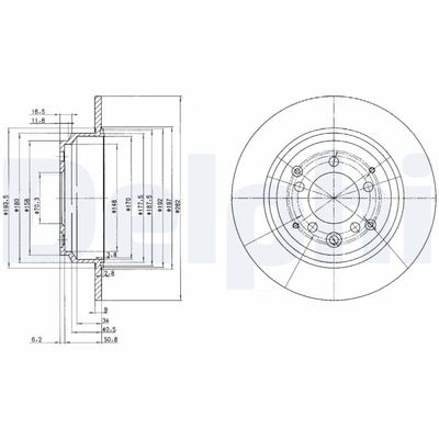 Brake Disc DELPHI BG3390