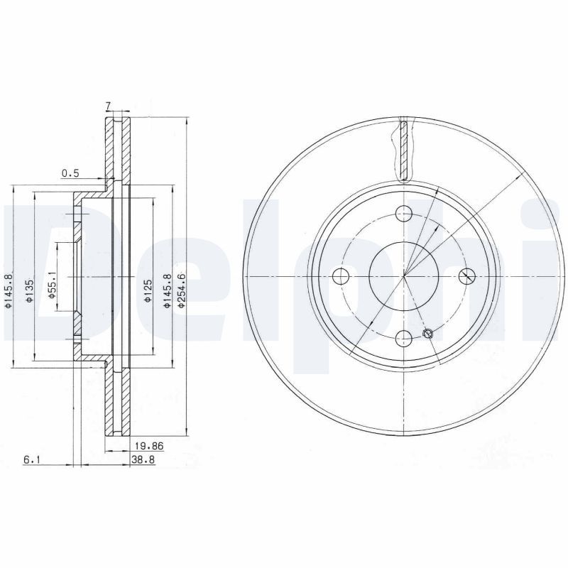 DELPHI BG3393 Brake Disc