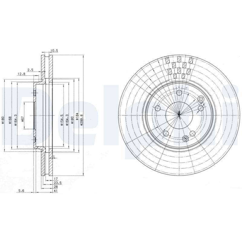 DELPHI BG3396 Brake Disc