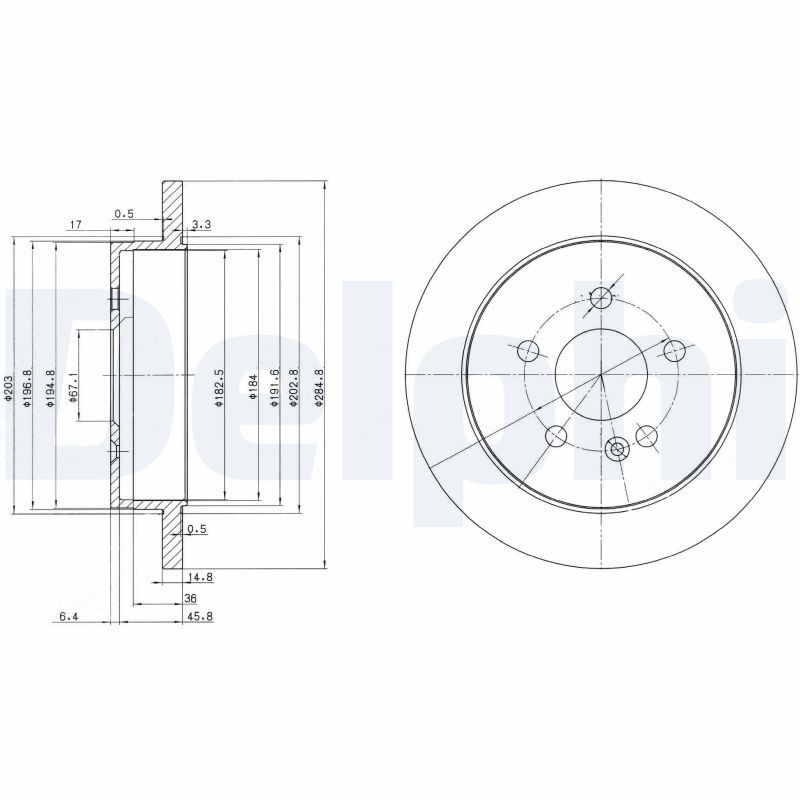 DELPHI BG3398 Brake Disc