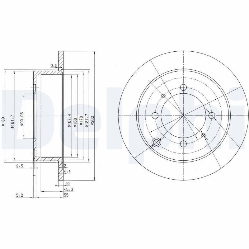DELPHI BG3400C Brake Disc