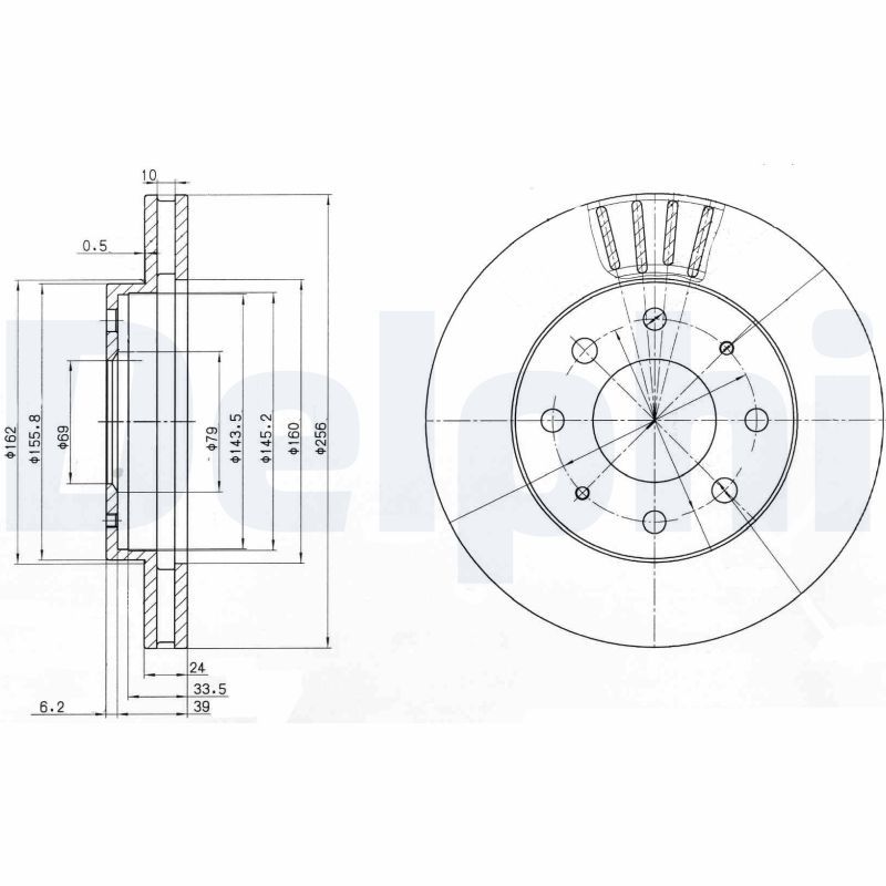 DELPHI BG3401 Brake Disc
