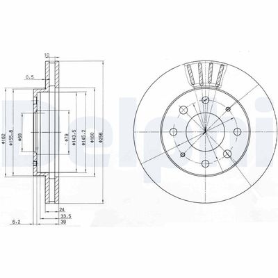 Brake Disc DELPHI BG3401