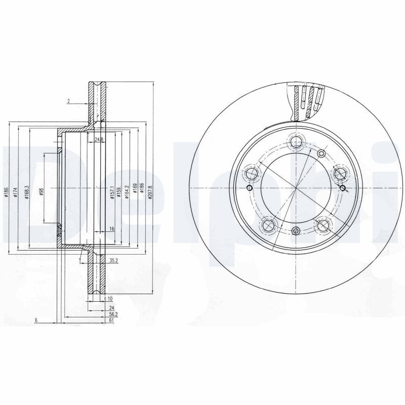 DELPHI BG3409 Brake Disc