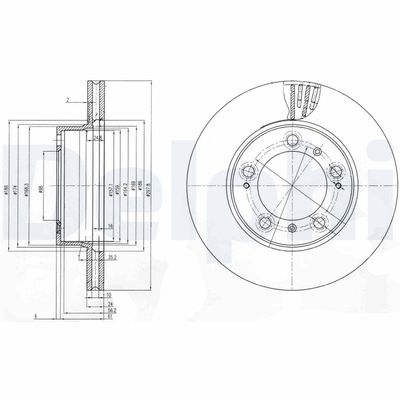 Brake Disc DELPHI BG3409