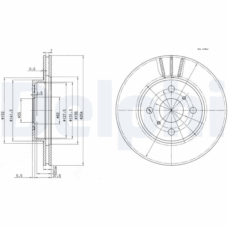 DELPHI BG3414 Brake Disc