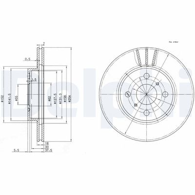 Brake Disc DELPHI BG3414