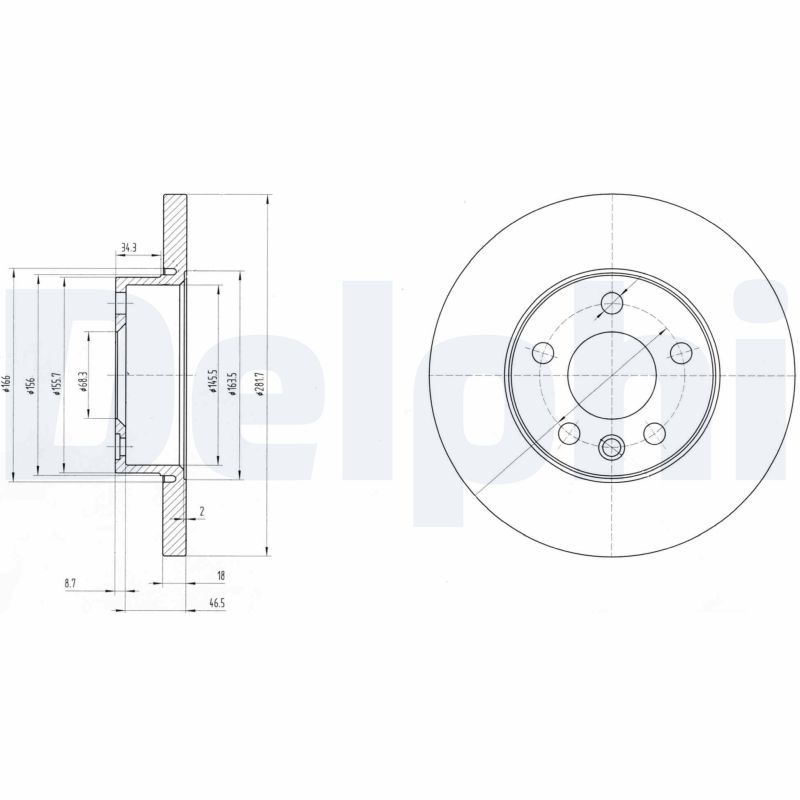 DELPHI BG3415 Brake Disc