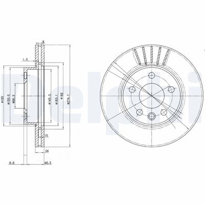 Brake Disc DELPHI BG3417