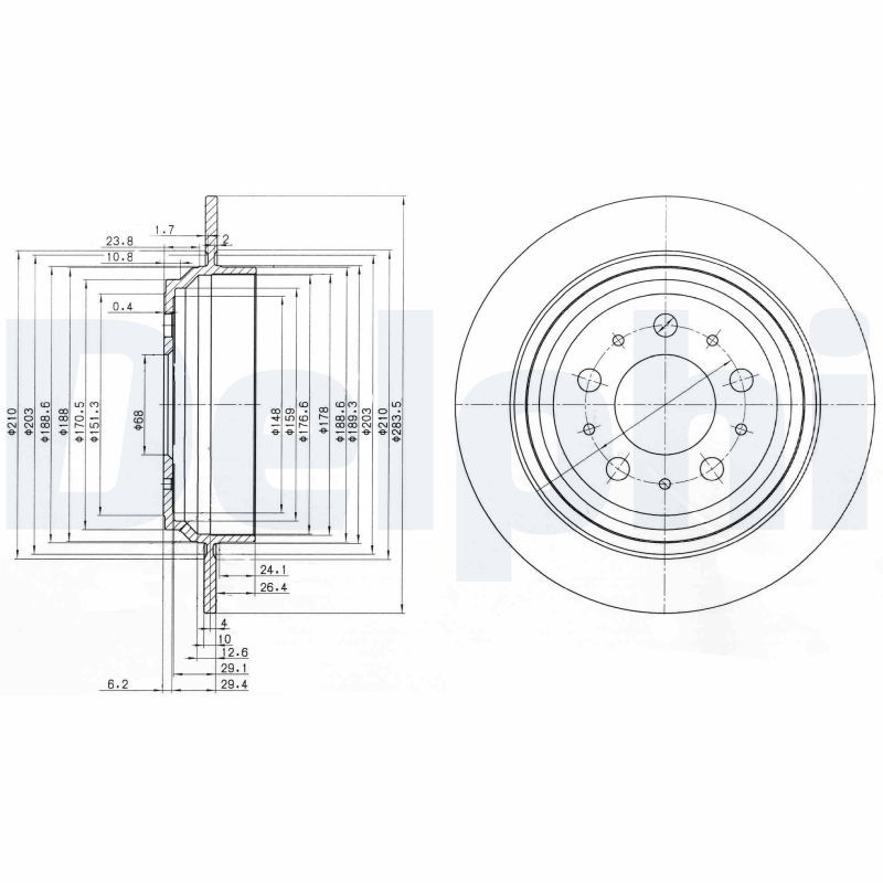 DELPHI BG3419 Brake Disc