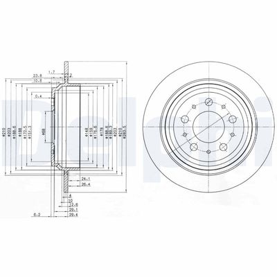 Brake Disc DELPHI BG3419