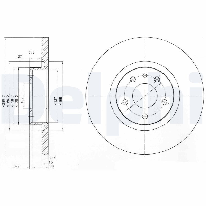 DELPHI BG3420 Brake Disc