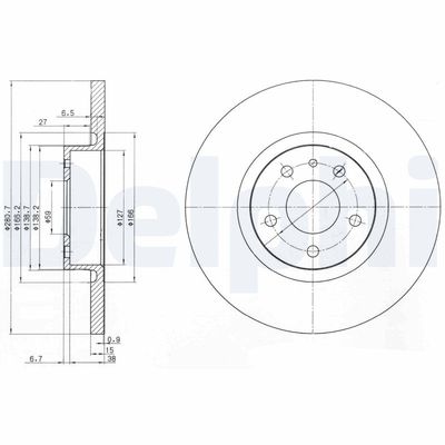 Brake Disc DELPHI BG3420