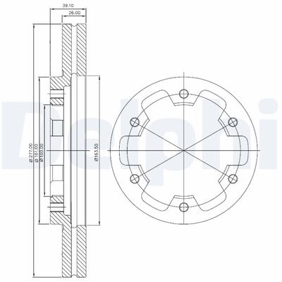 Brake Disc DELPHI BG3422