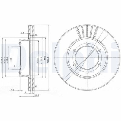 Brake Disc DELPHI BG3423