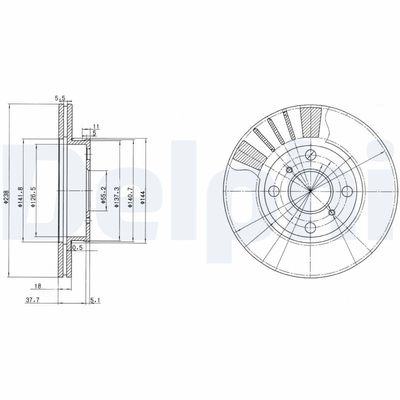 Brake Disc DELPHI BG3424