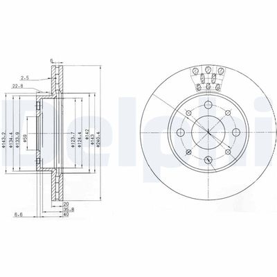 Brake Disc DELPHI BG3425