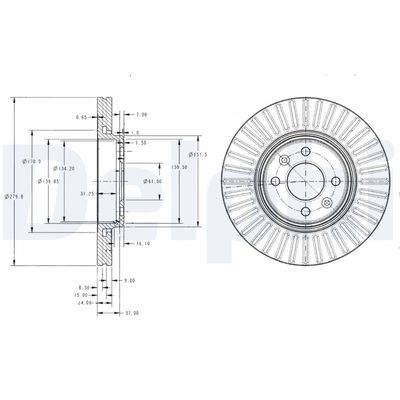 Brake Disc DELPHI BG3430C