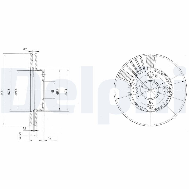 DELPHI BG3508 Brake Disc
