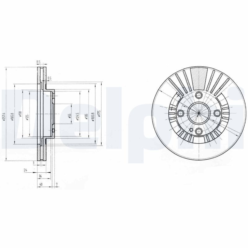 DELPHI BG3509 Brake Disc