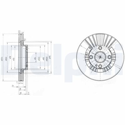 Brake Disc DELPHI BG3509