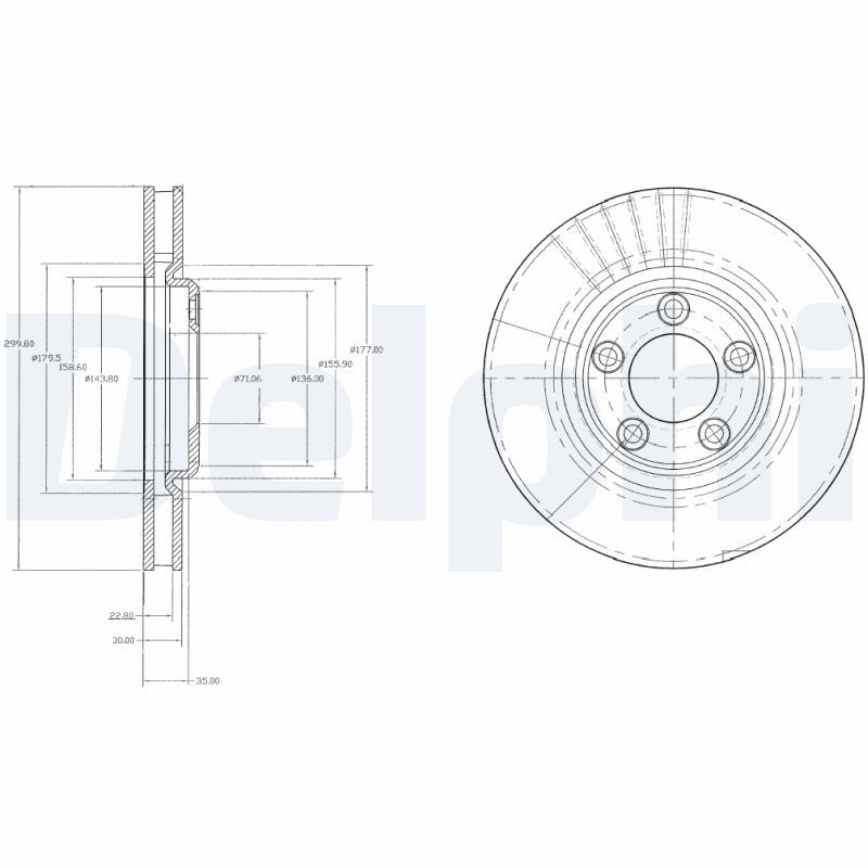 DELPHI BG3511 Brake Disc
