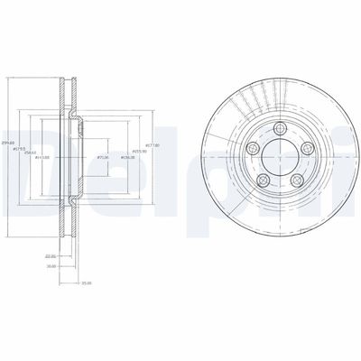 Brake Disc DELPHI BG3511