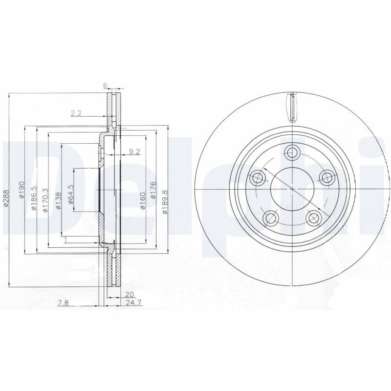 DELPHI BG3512 Brake Disc