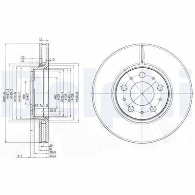 Brake Disc DELPHI BG3513C