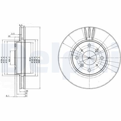 Brake Disc DELPHI BG3516