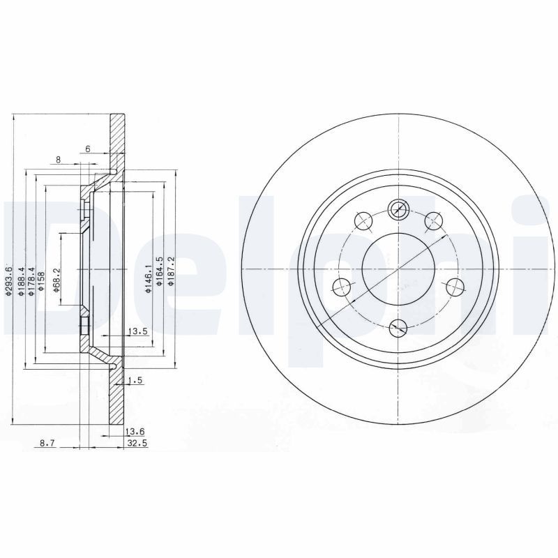 DELPHI BG3518 Brake Disc
