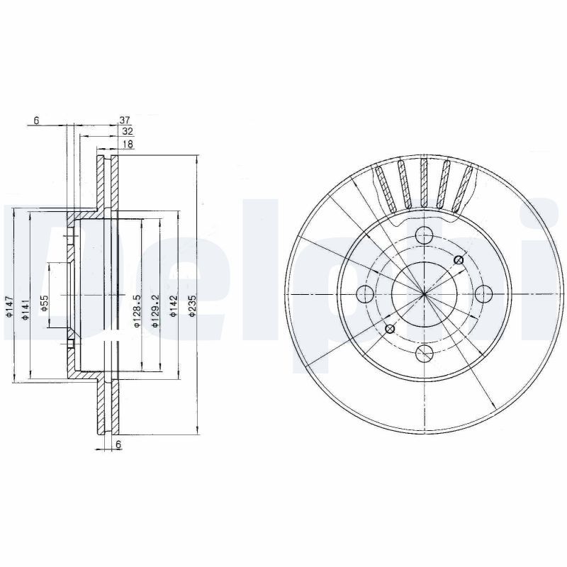 DELPHI BG3519C Brake Disc