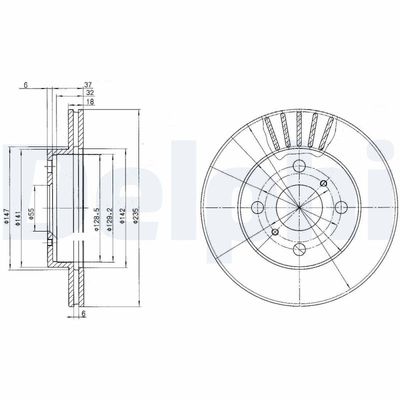 Brake Disc DELPHI BG3519C